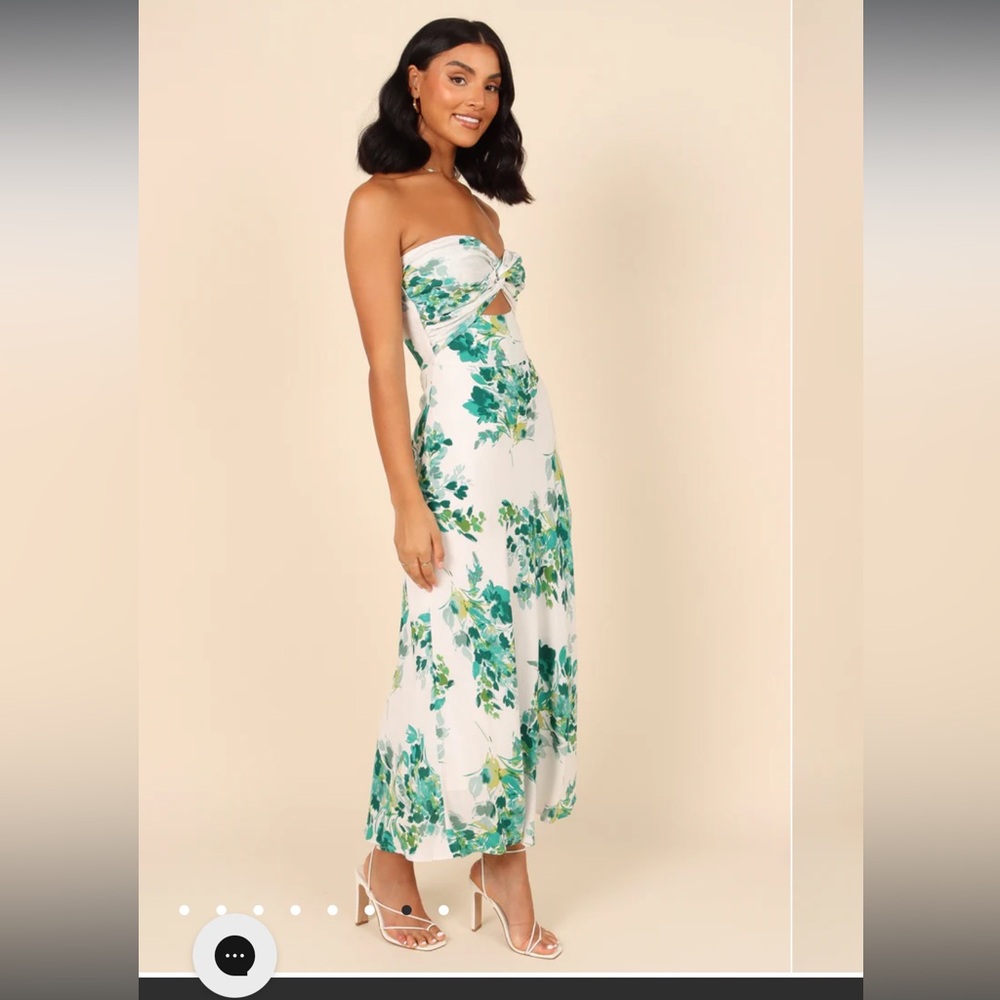 PETAL + PUP STRAPLESS MIDI DRESS